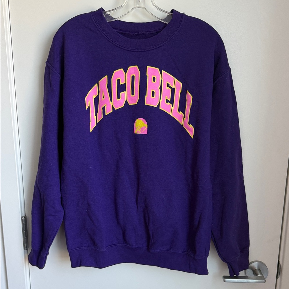 Taco Bell Men's Purple Crewneck Sweatshirt